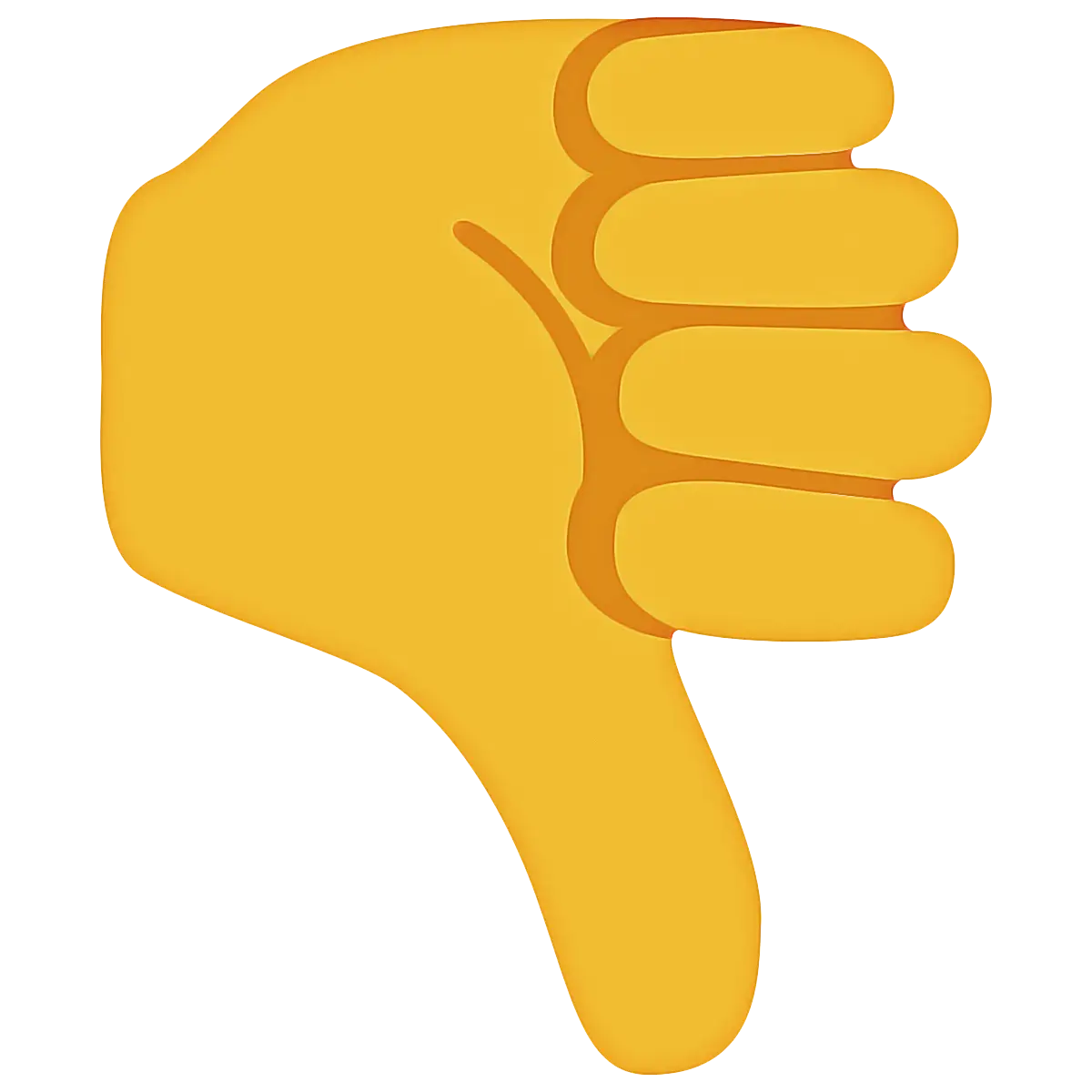 Yellow Thumbs Down Gesture Icon