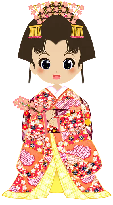 Anime Girl in Traditional Kimono