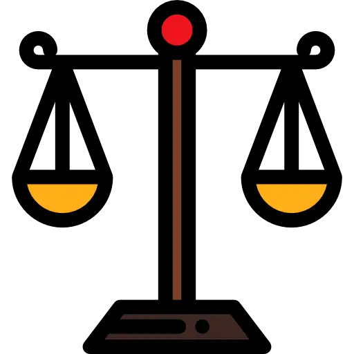 Graphic Weighing Scale Symbol for Justice