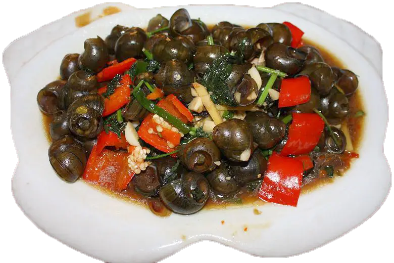 Cooked Snails with Peppers