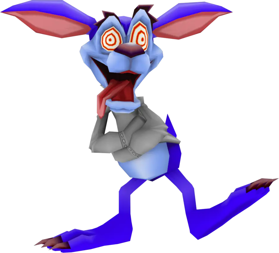 Funny Blue Cartoon Character