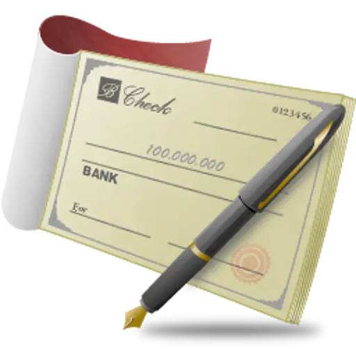 Check and Pen for Financial Transactions