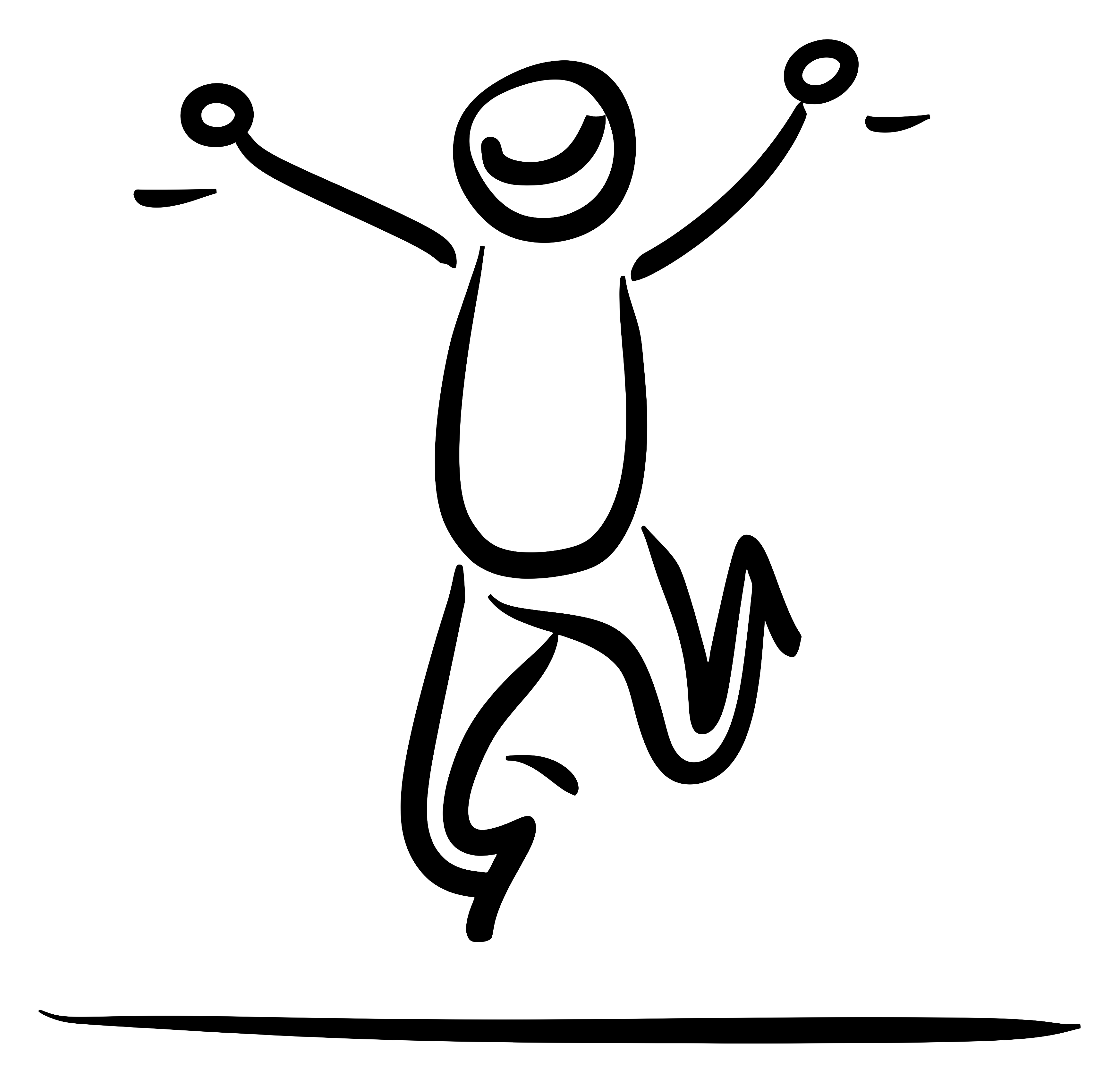 Happy Jumping Stick Figure