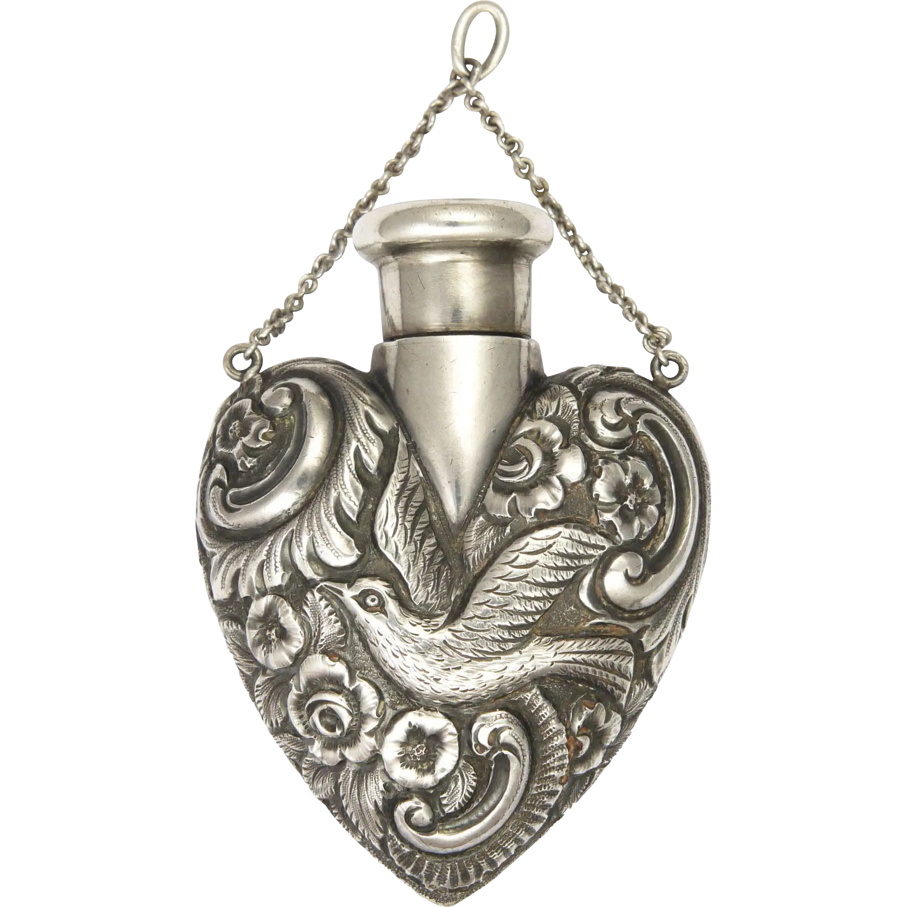 Antique Heart-shaped Flask