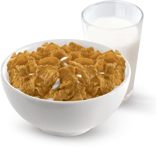 Bowl of Cornflakes with Milk
