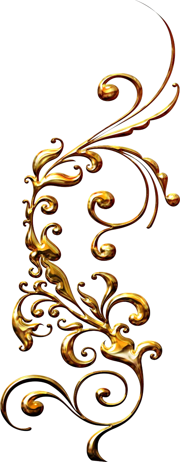 Golden Ornamental Swirl Design