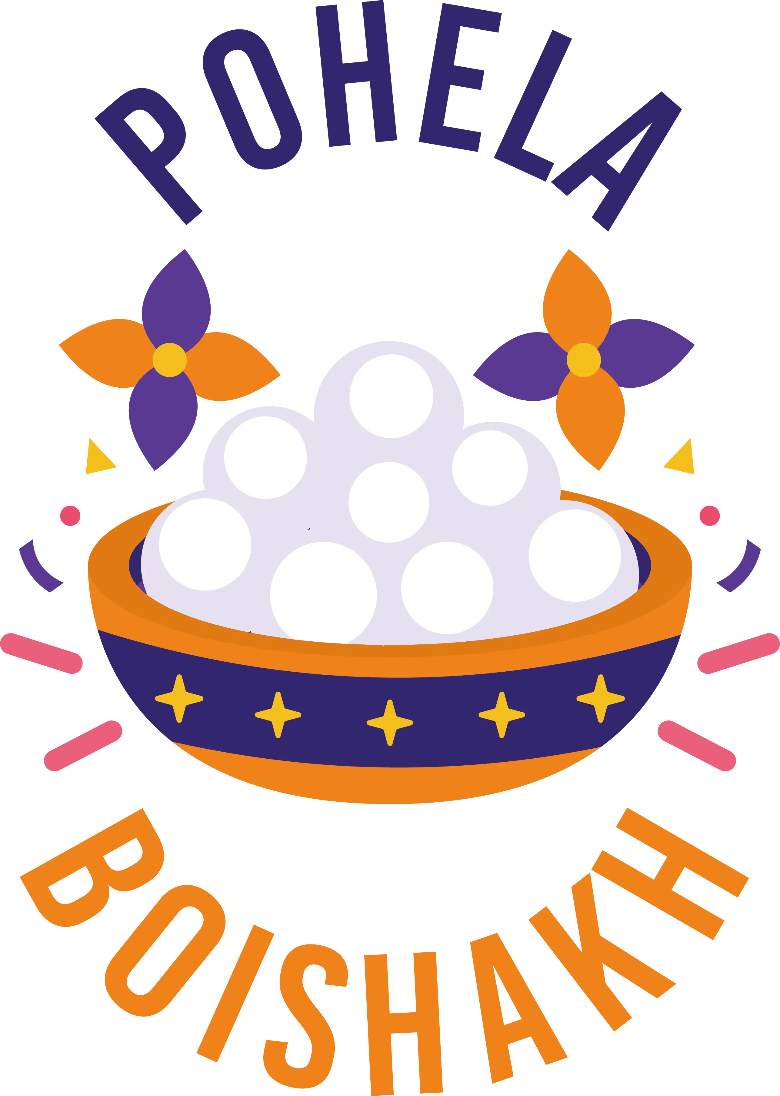 Pohela Boishakh Rice Balls and Flowers