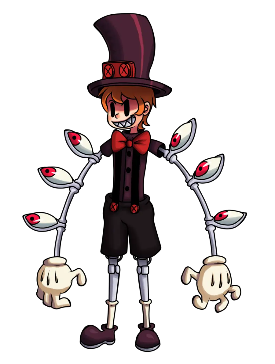 Whimsical Cartoon Character with Top Hat