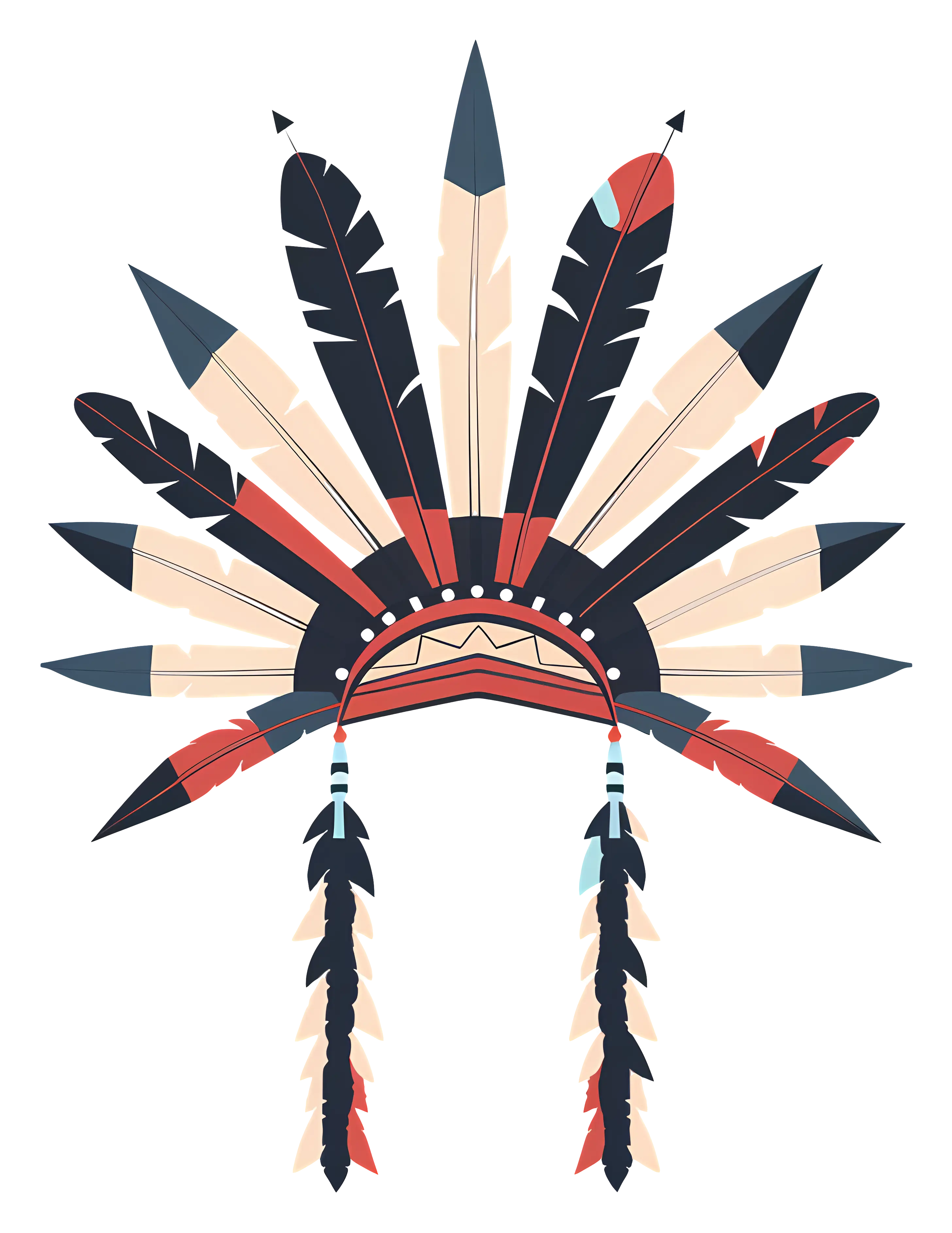 Traditional Tribal Headdress Illustration