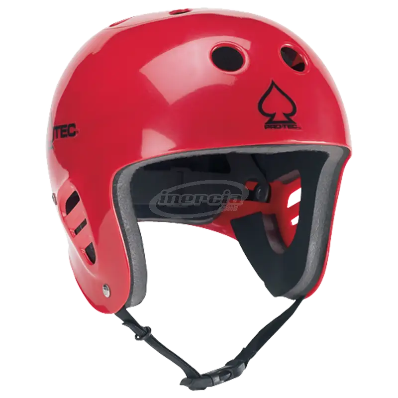 Red Sports Helmet with Straps