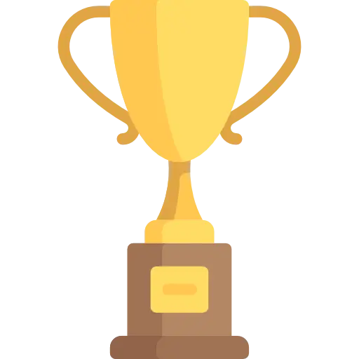 Golden Trophy Icon Representing Achievements