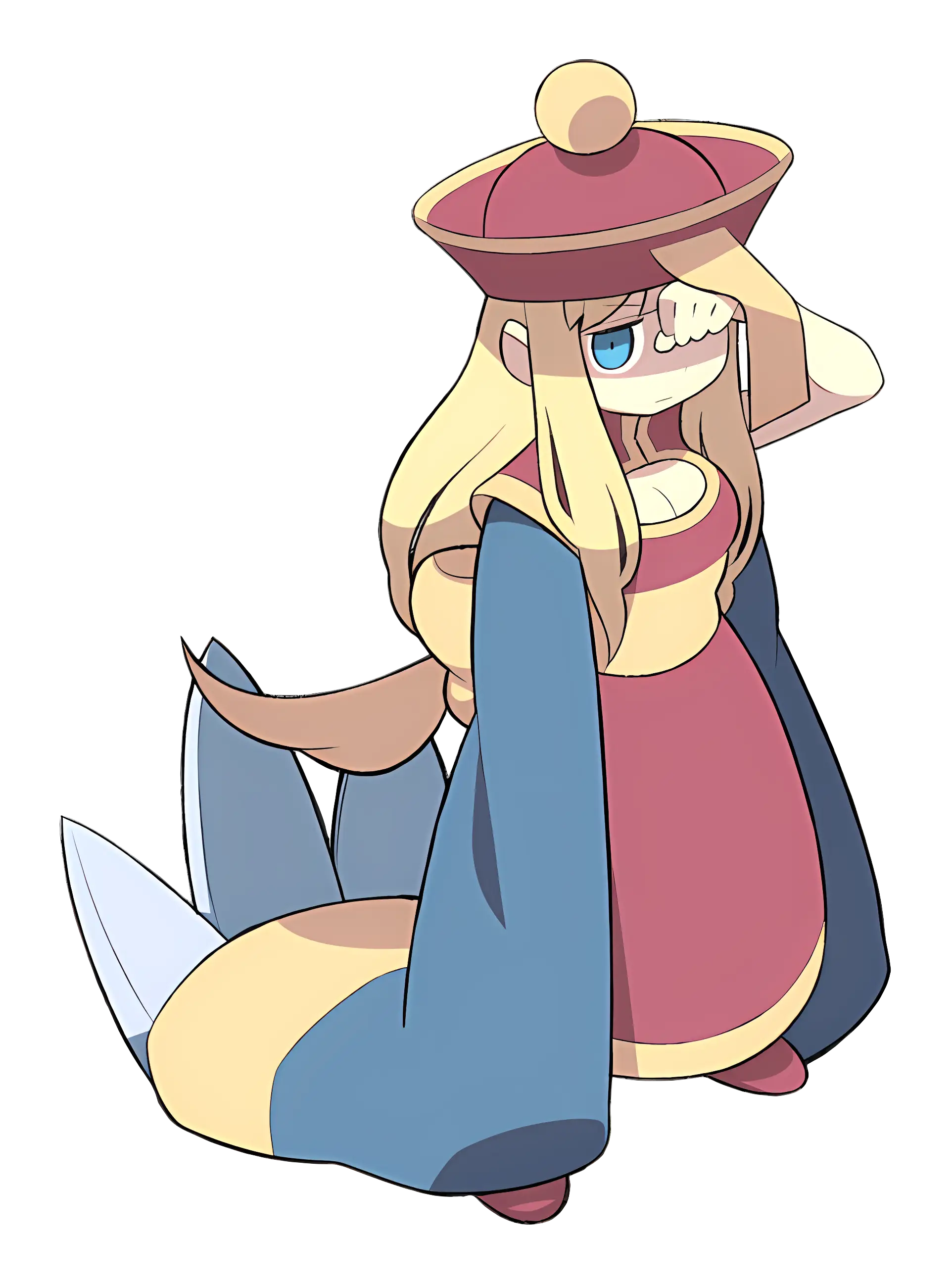 Stylish Anime Girl with Hat
