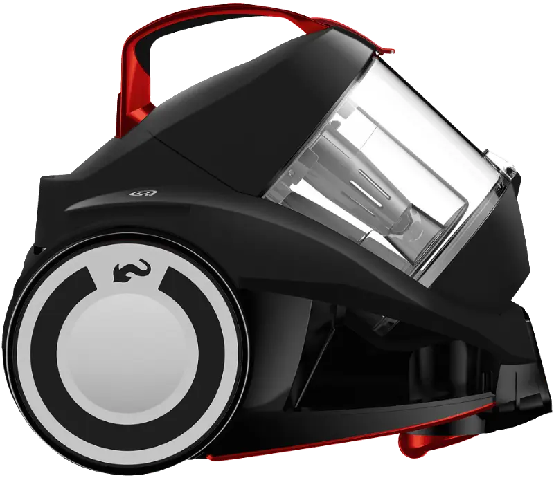 Modern Black and Red Vacuum Cleaner Design