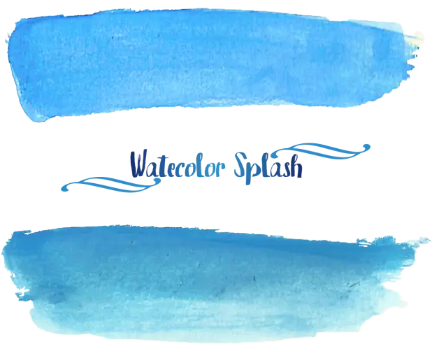 Blue Watercolor Splash Art