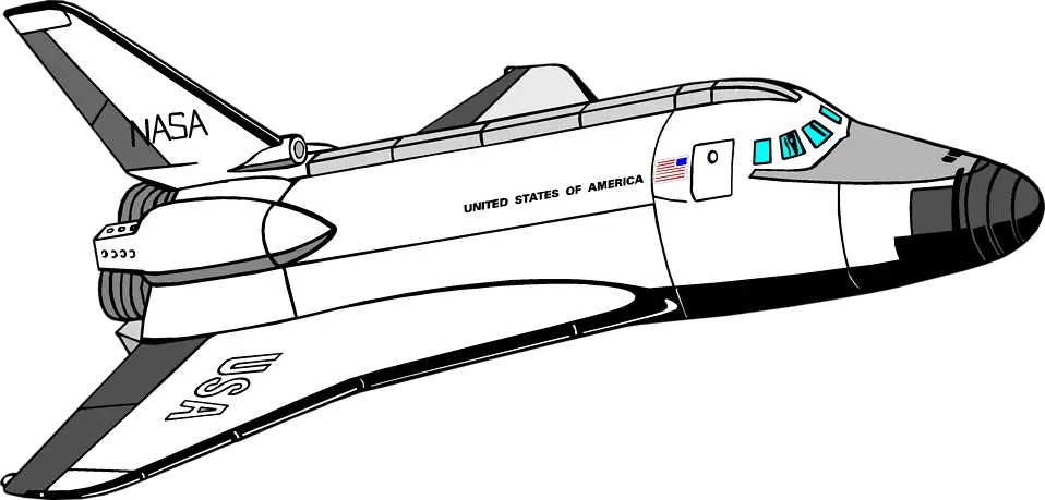 NASA Space Shuttle in Flight
