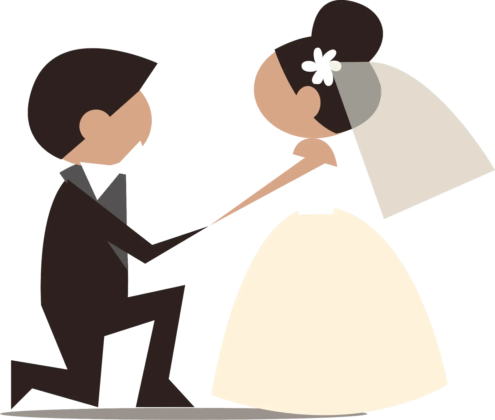 Bride and Groom Wedding Illustration