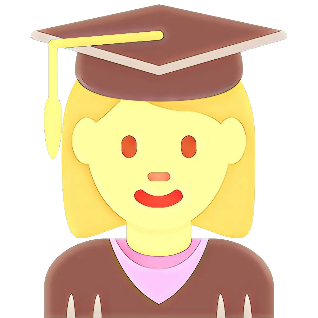 Graduation Student Emoji Illustration