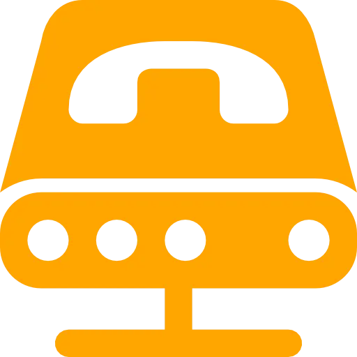 Yellow Phone Communication Icon