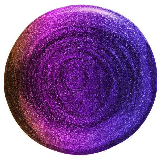 Eye-Catching Purple and Orange Glitter Circle