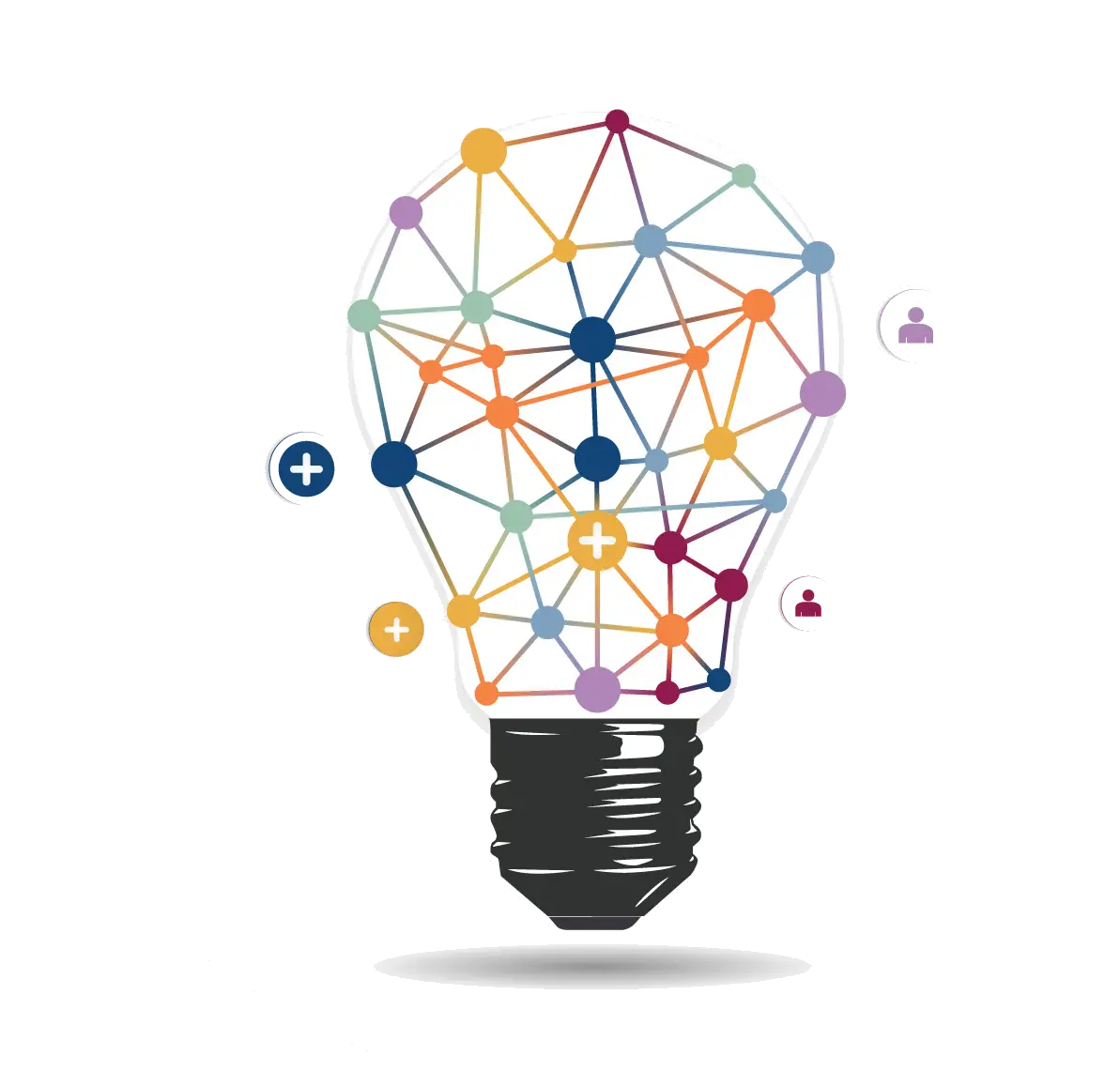 Networked Light Bulb with Colorful Connected Dots