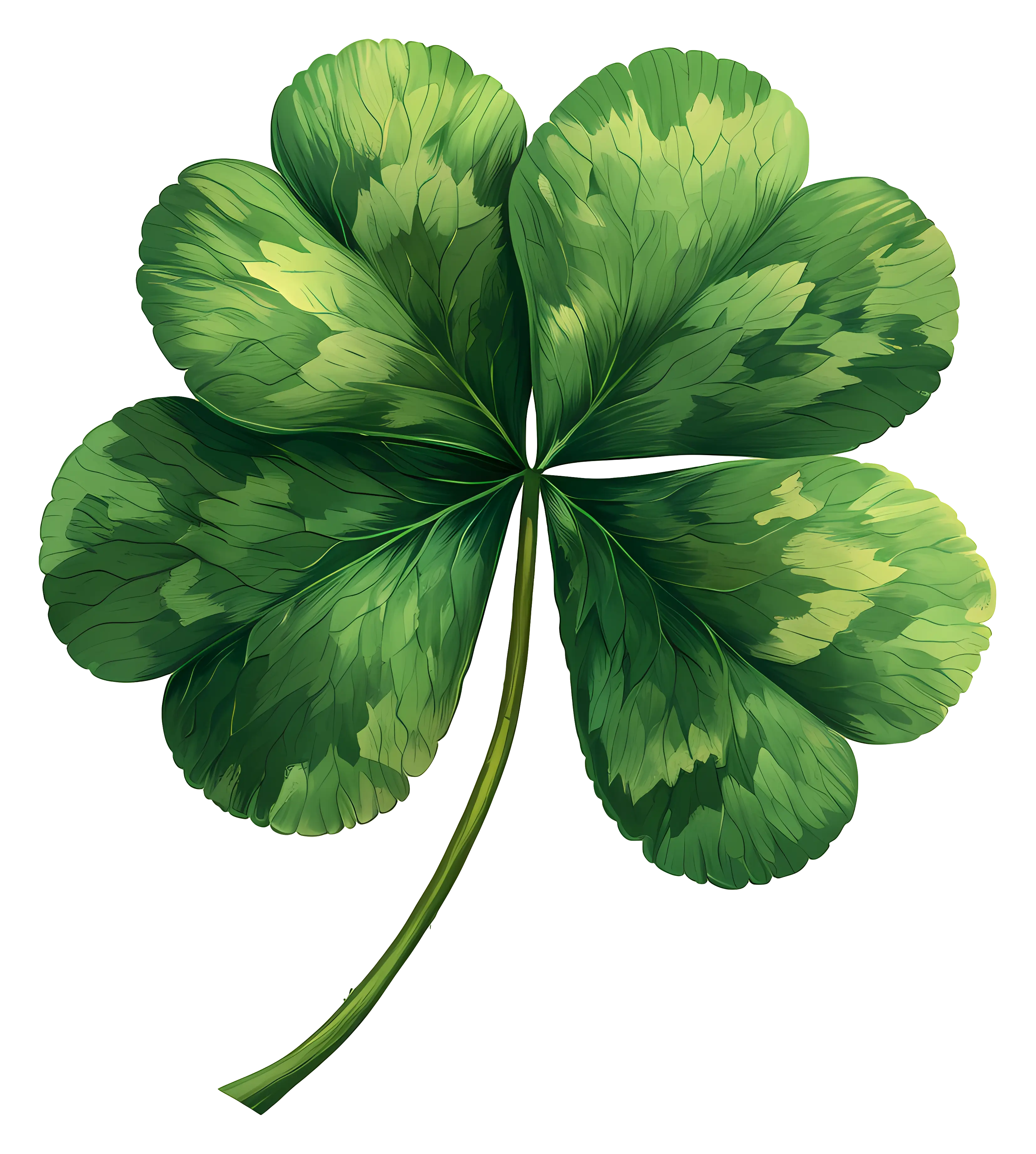 Beautiful Four-Leaf Clover for Luck