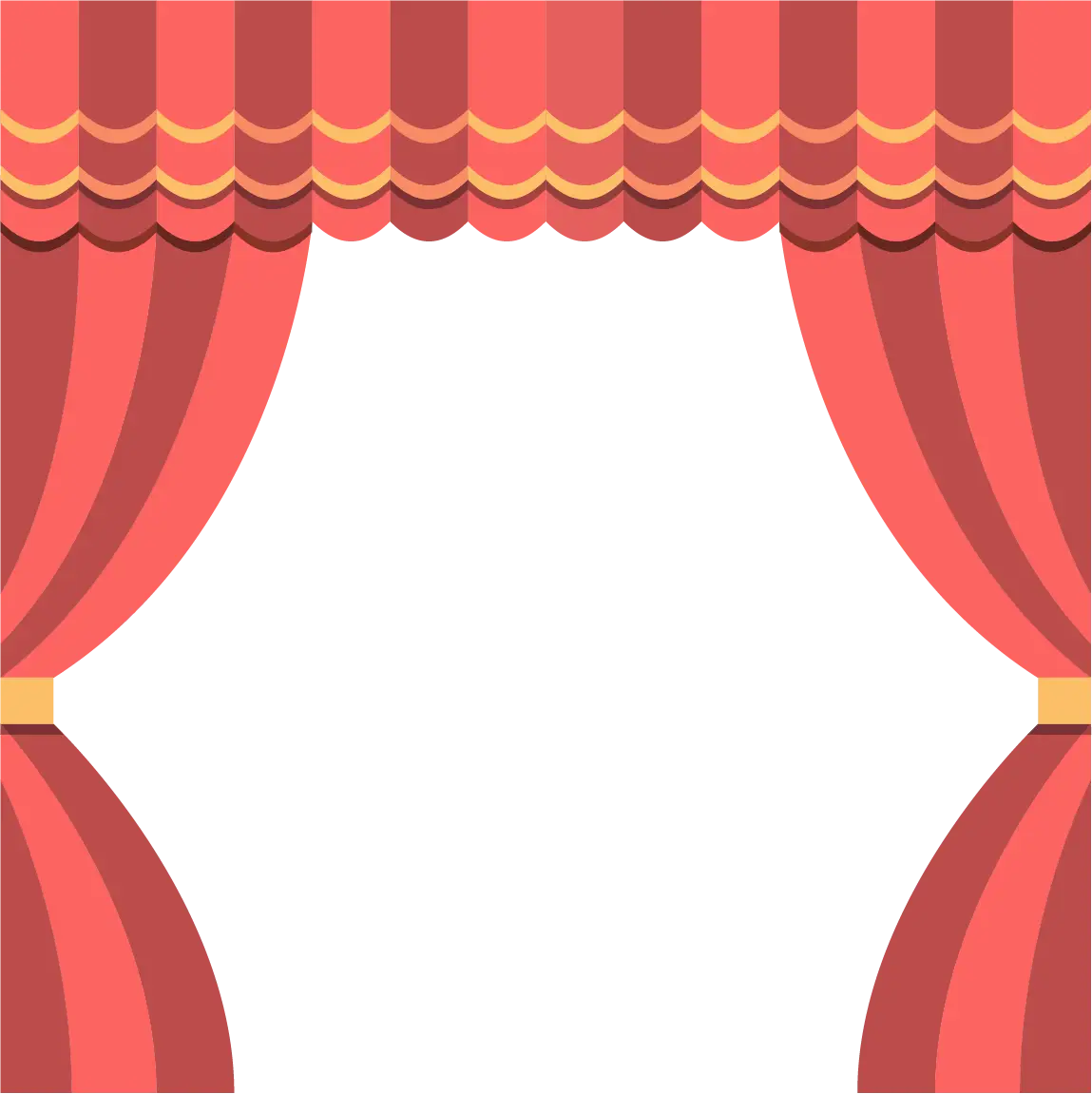 Red Theater Stage Curtains Illustration