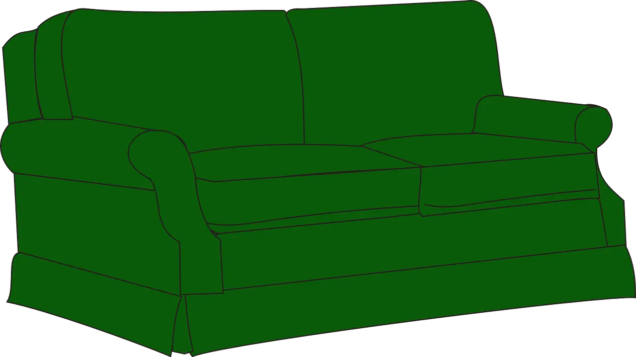 Green Couch Illustration