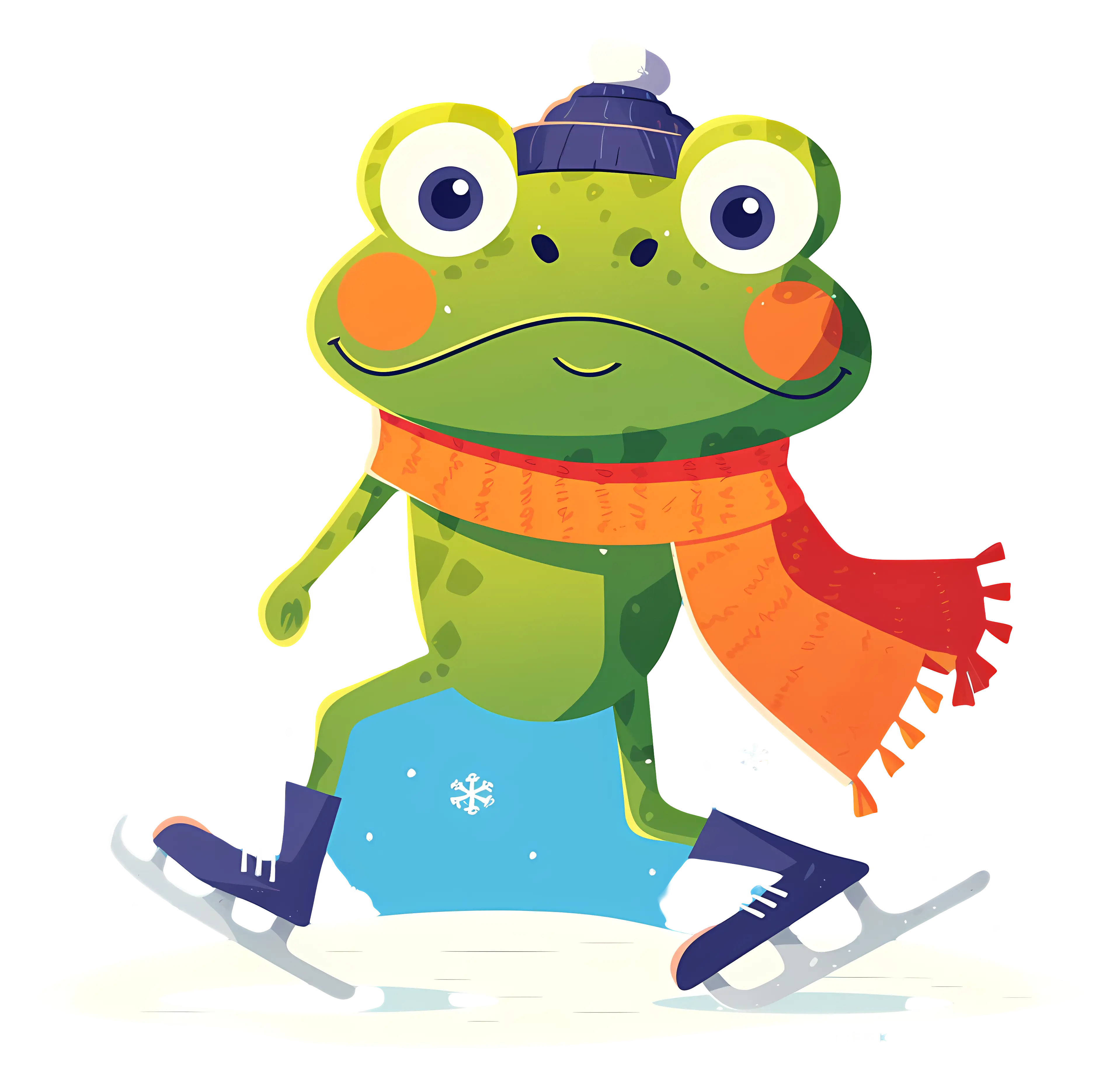 Green Frog Ice Skating