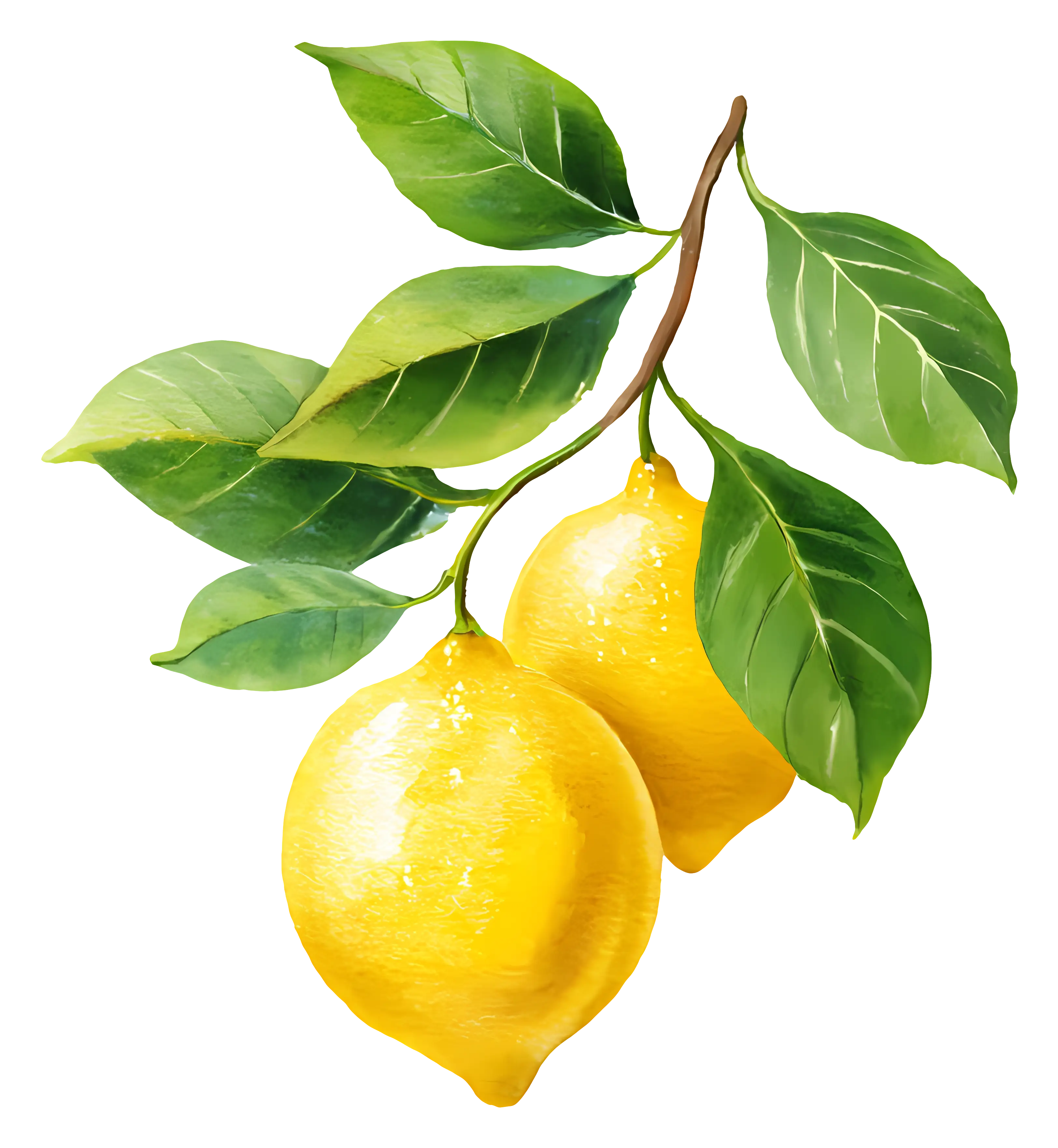 Lemon Branch with Leaves