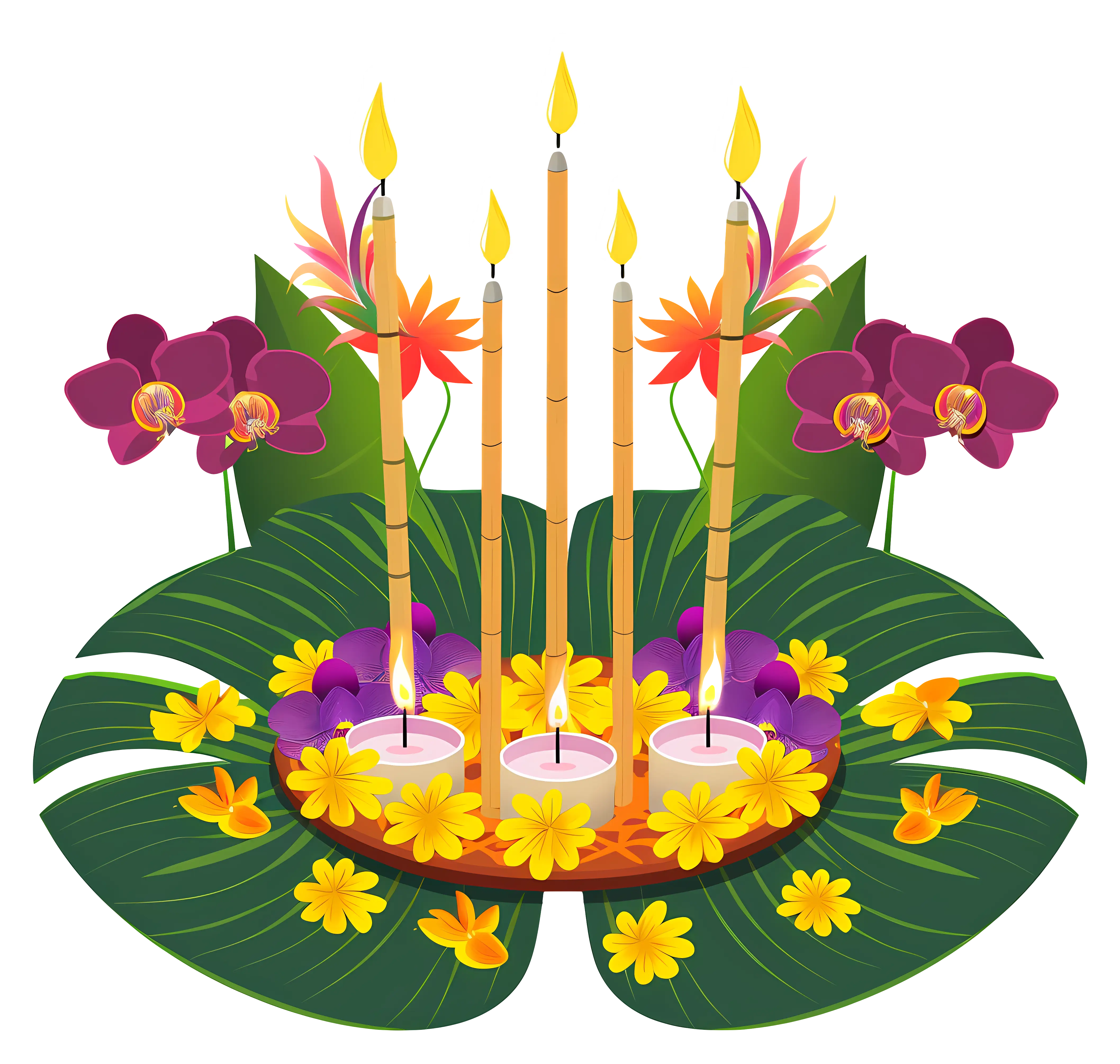 Floral Candle Arrangement