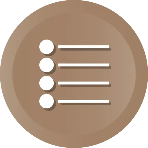 Brown List Icon