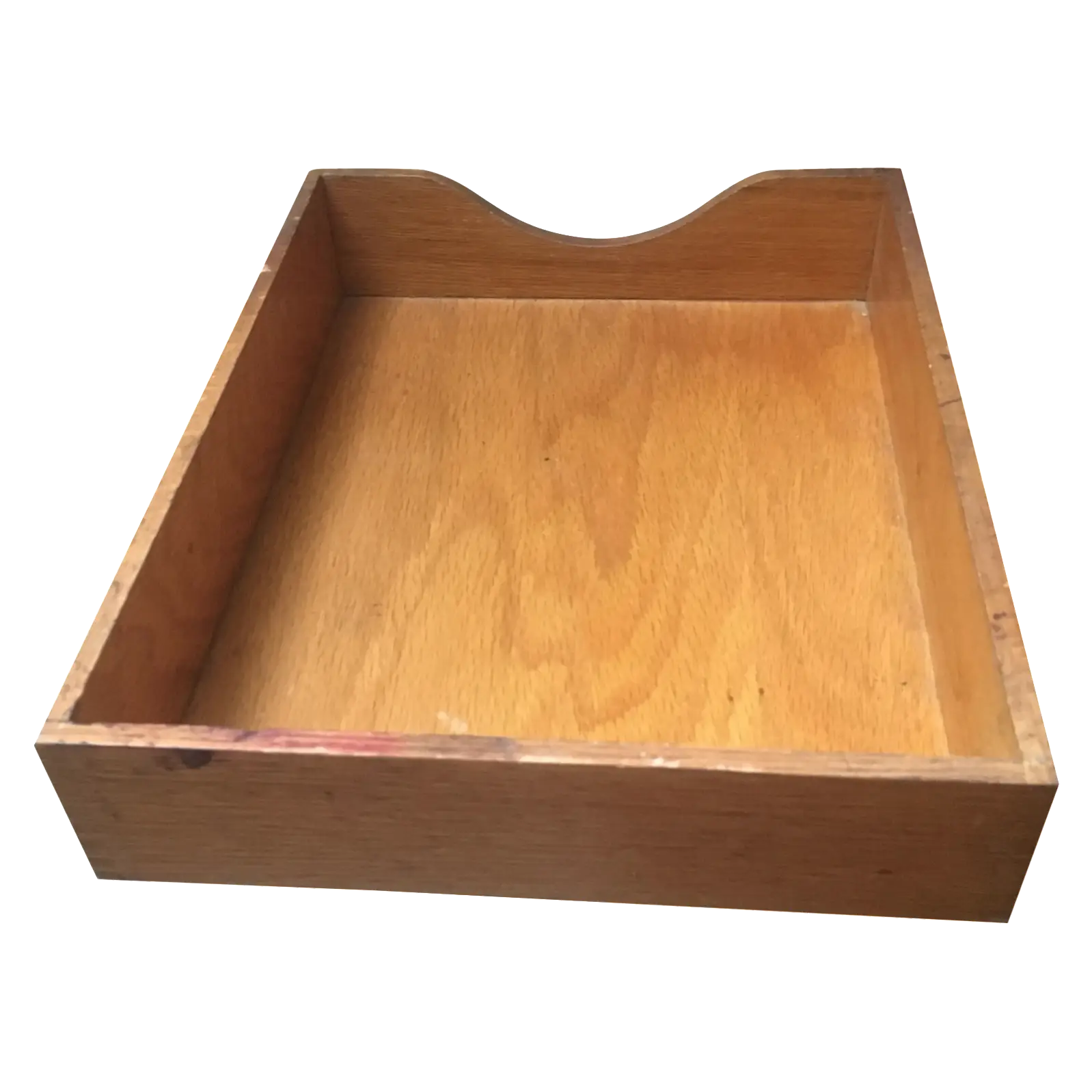 Simple Wooden Document Tray for Office Use