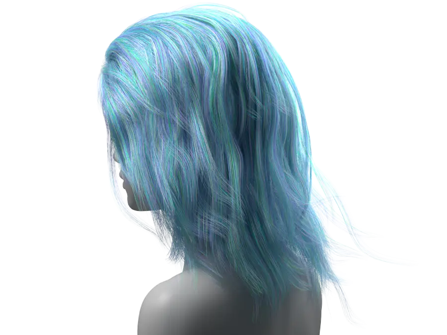 Trendy Blue Hair Style