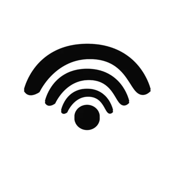Black Wi-Fi Symbol Icon for Connectivity