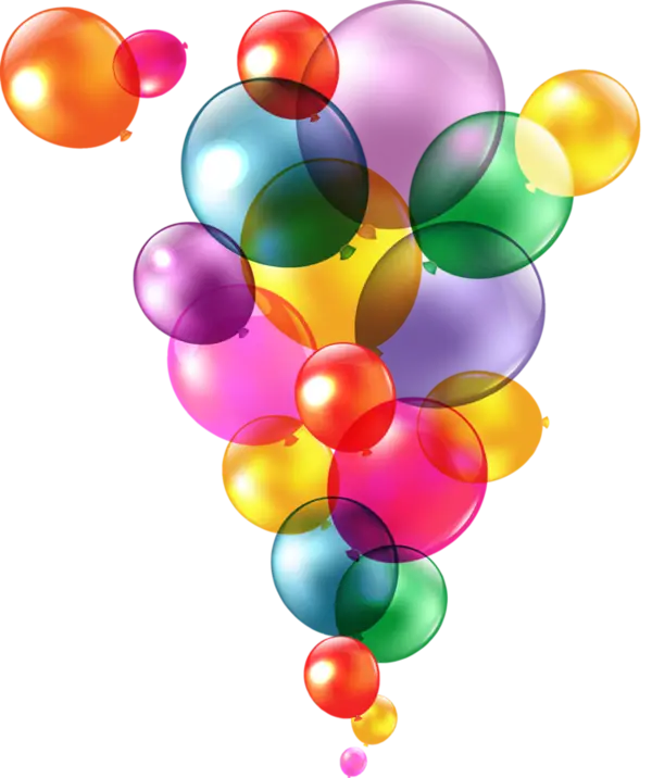 Colorful Party Balloons Cluster