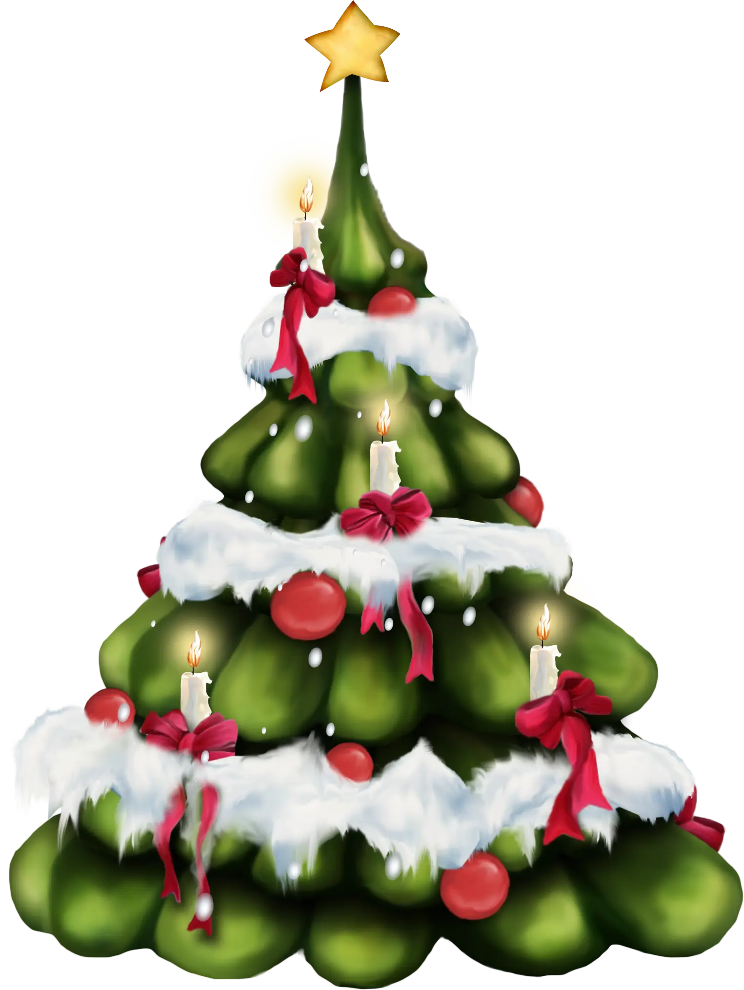 Decorated Christmas Tree with Ornaments