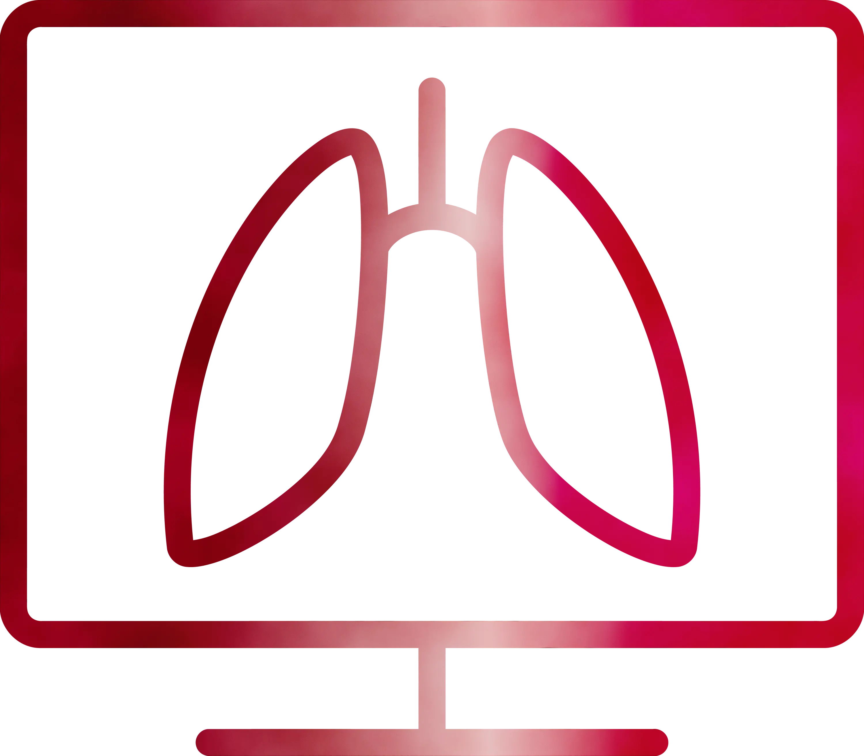 Digital Monitor Display of Lungs