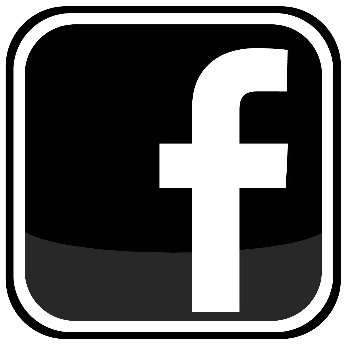 Black and White Facebook Logo Icon