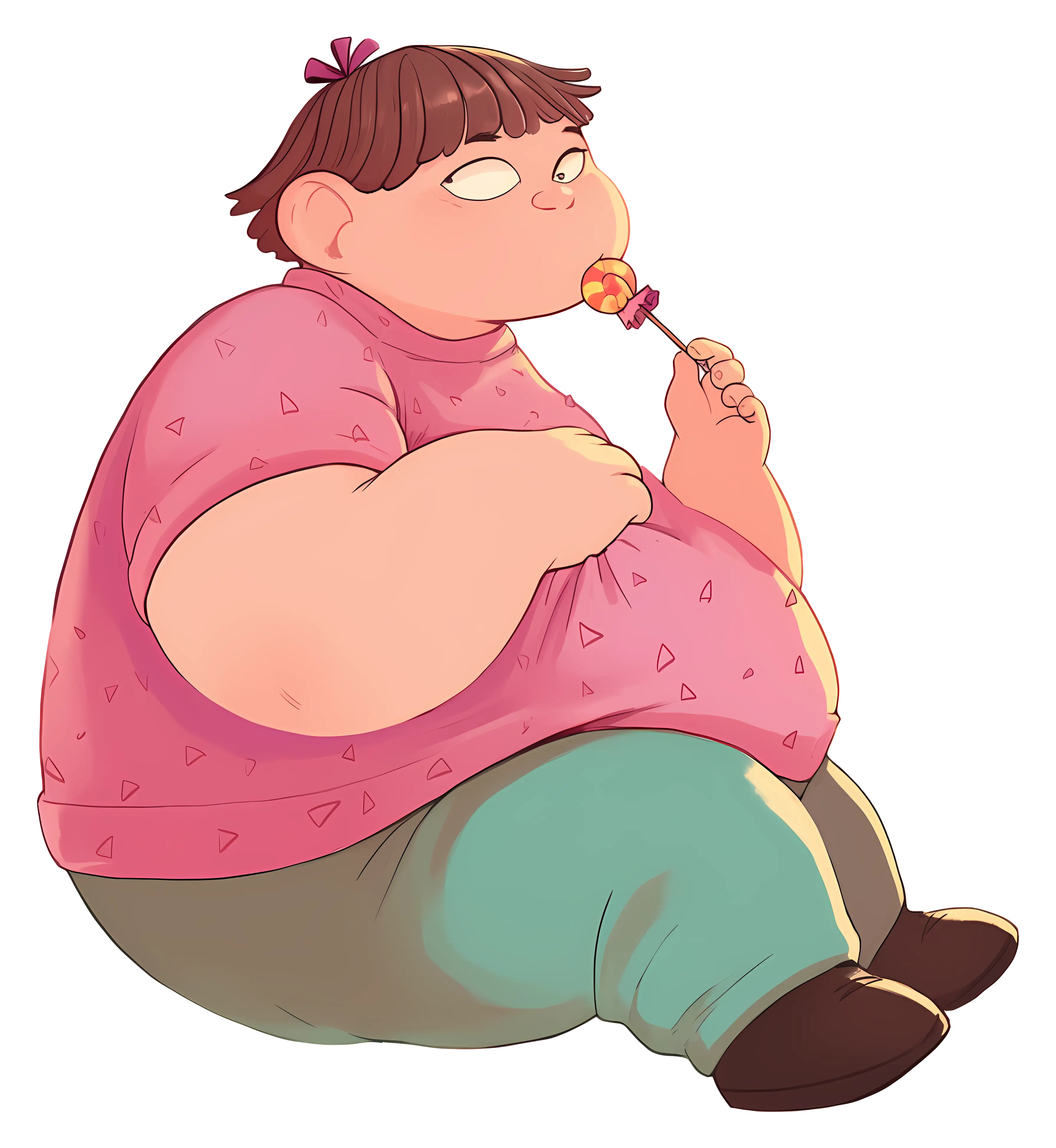 Child Enjoying a Lollipop