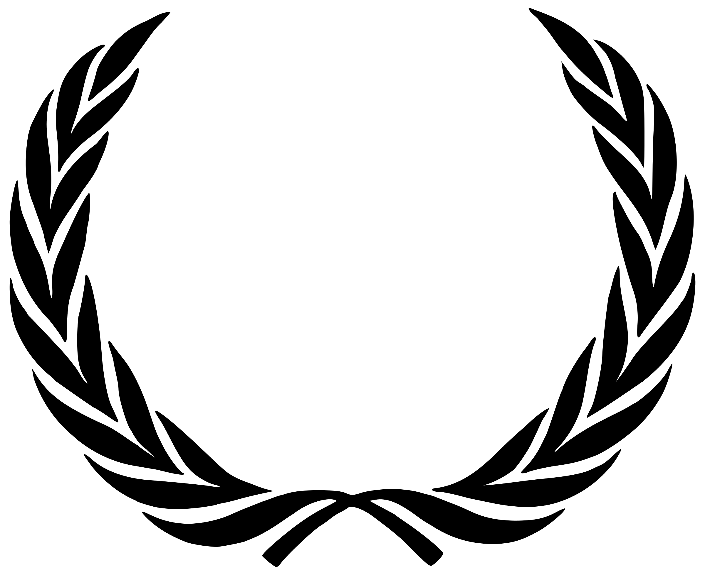 Black Laurel Wreath Symbol Design