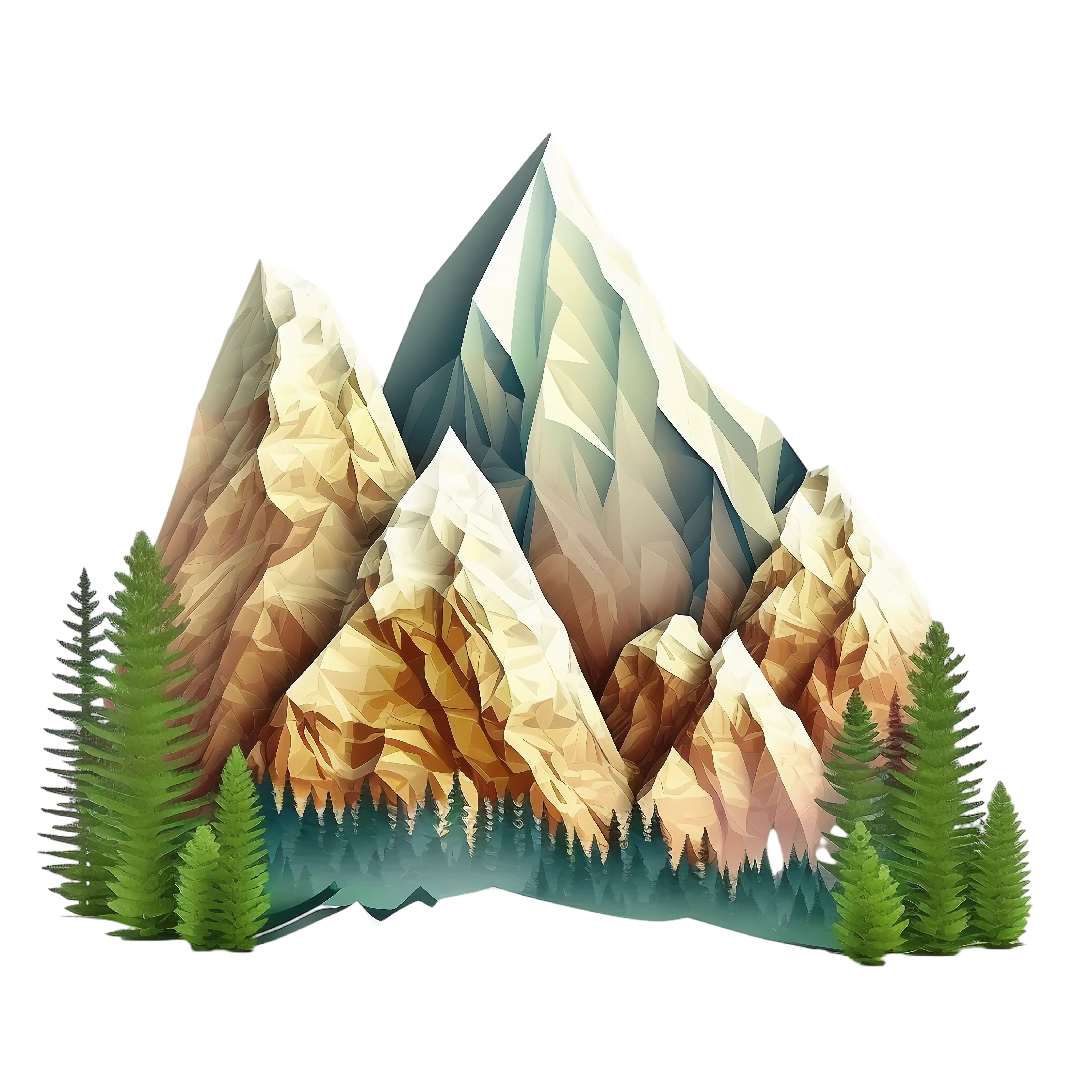 Geometric Mountain Range
