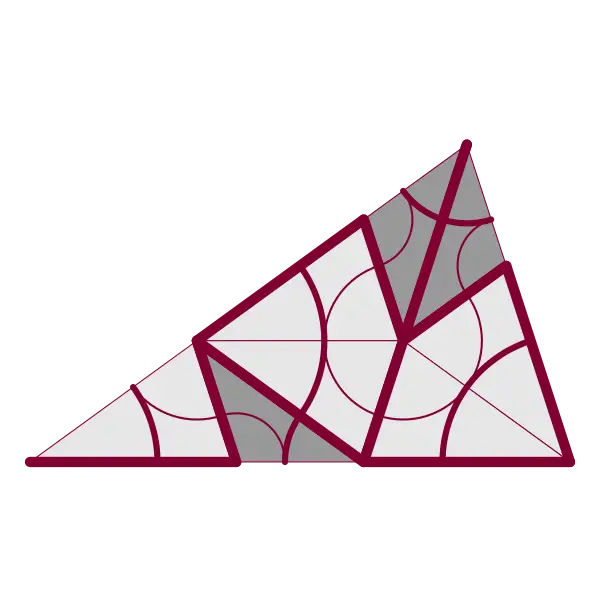 Geometric Pattern with Triangles and Curves