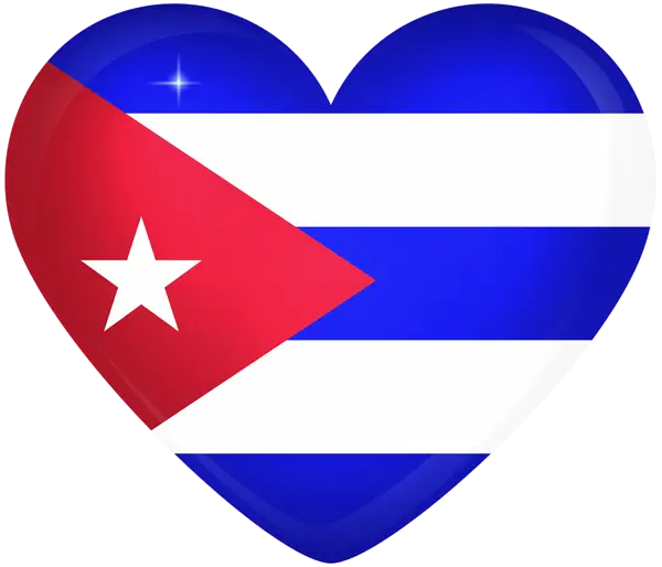 Heart with Cuban Flag Design