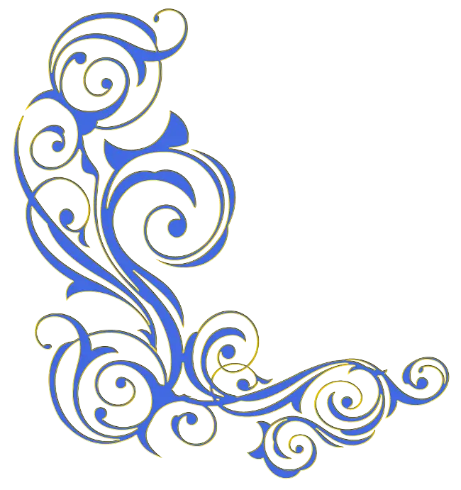 Blue Elegant Decorative Design Flourish