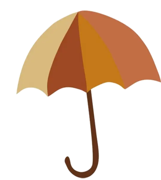 Brown Umbrella Design for Rainy Weather