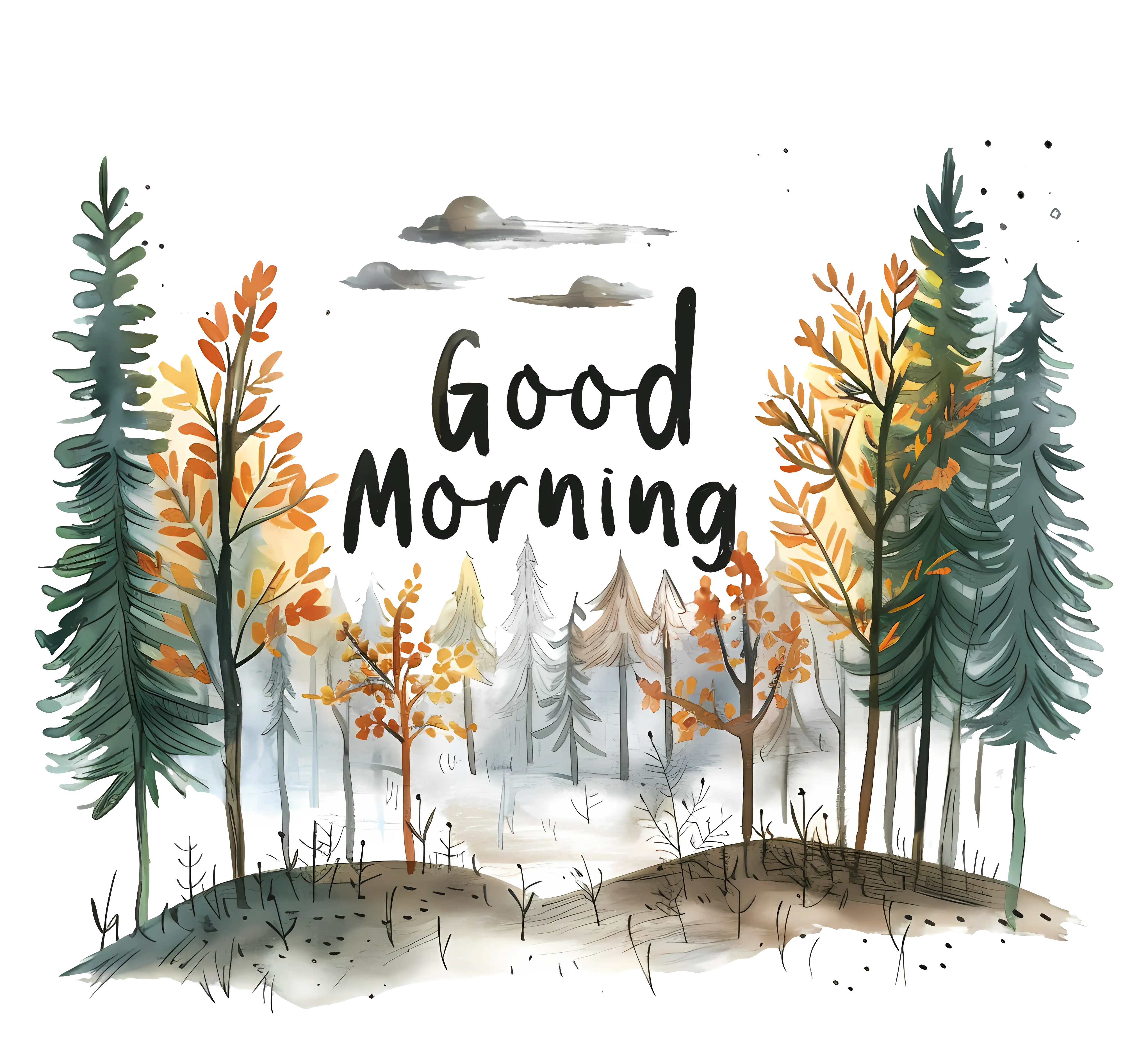 Good Morning Forest Illustration