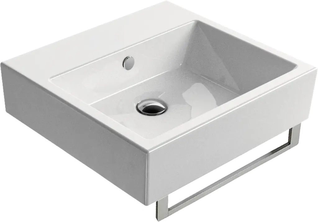 White Ceramic Sink with Modern Design
