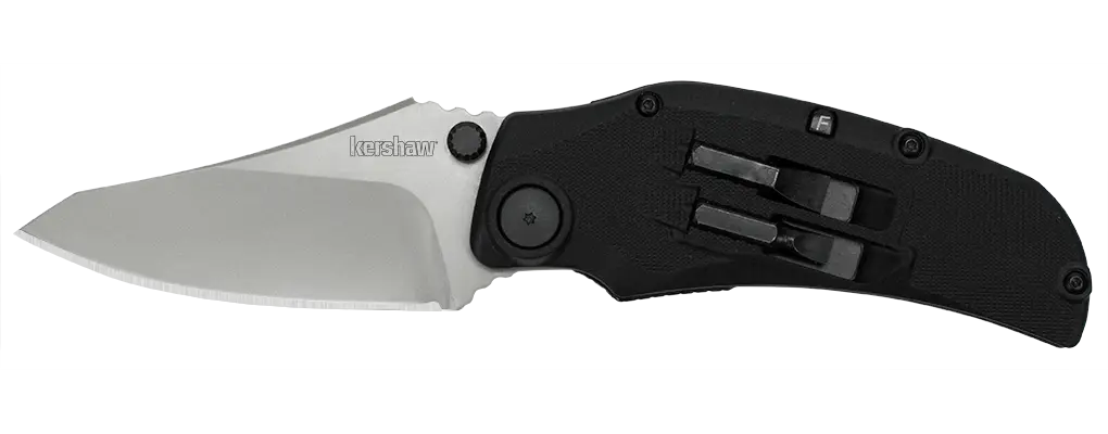 Black Folding Knife with Silver Blade