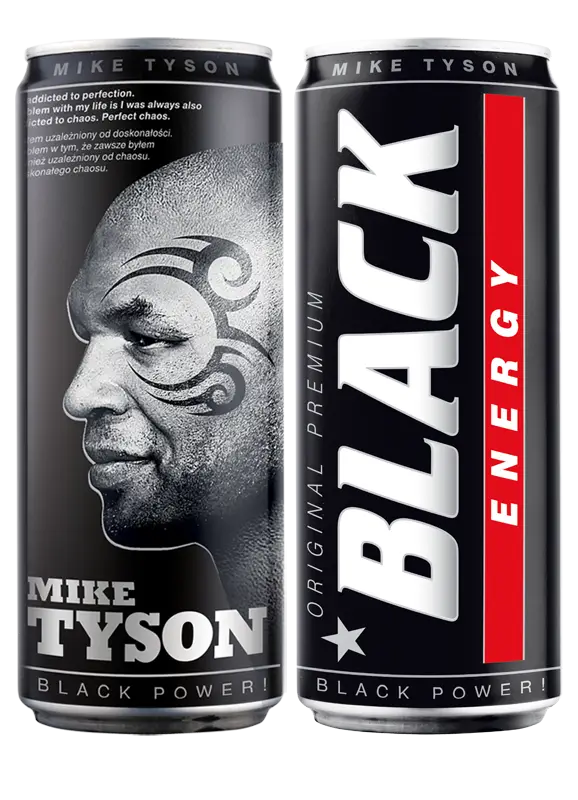 Energy Drink Cans with Mike Tyson Branding