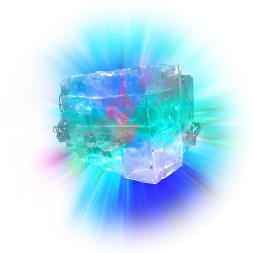 Glowing Blue and Green Crystal